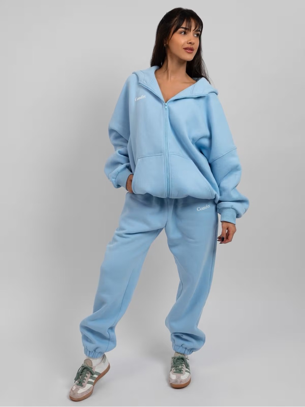 Women's Light Blue Relaxed Jogger Pants